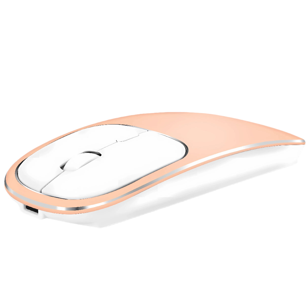 Mouse Dual Wireless Bervolo® Metal X, USB si Bluetooth 5.1, Reincarcabil, Windows, Mac, Android, Baterie 600mAh, DPI Reglabil 800/1200/1600, Albastru