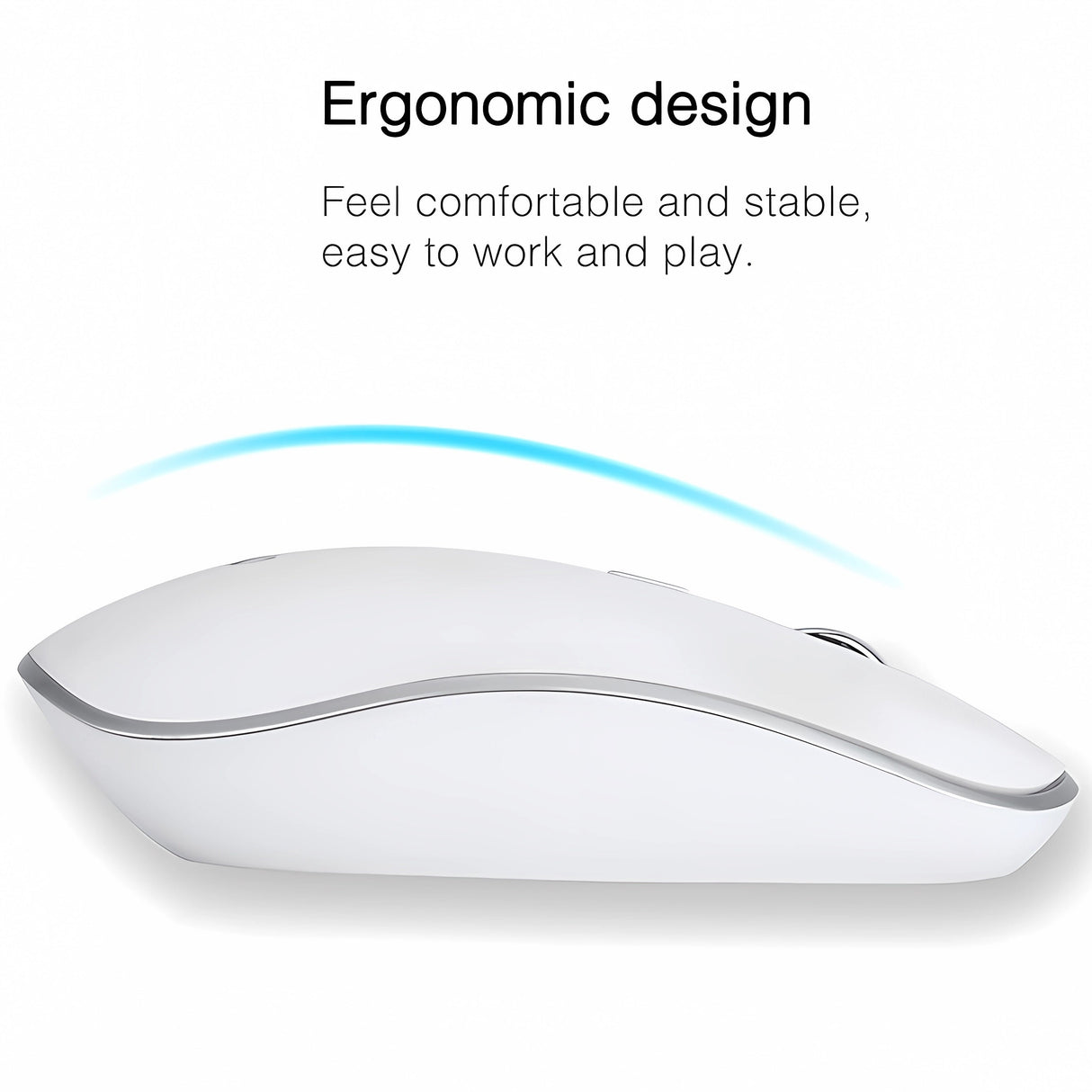 Bervolo Combo Keyboard and Mouse, White