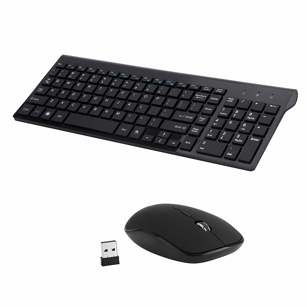 Bervolo Combo Keyboard and Mouse, Black