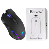 Mouse Jiggler Office Bervolo® – Simulează Mișcarea Cursorului, Nedetectabil, RGB, Plug & Play, Negru