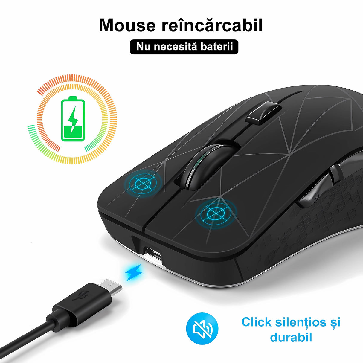 Dual Mouse Bervolo Rainbow Backlight, Black