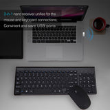 Bervolo Combo Keyboard and Mouse, Black