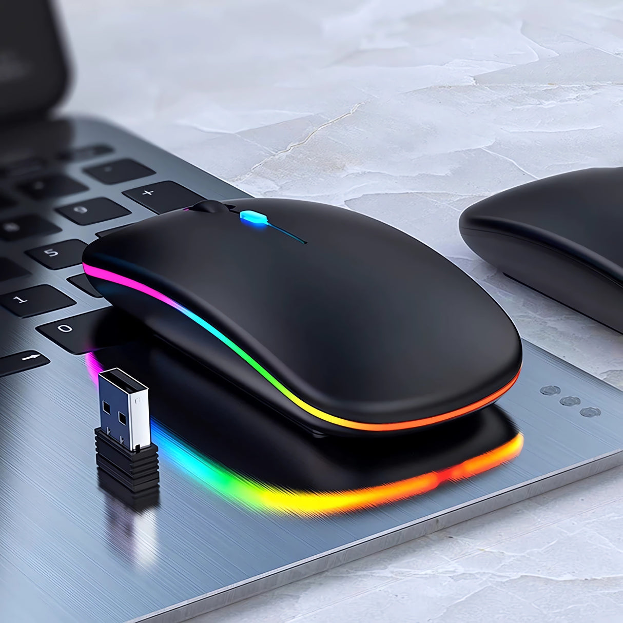 Dual Mouse Bervolo RGB, Black