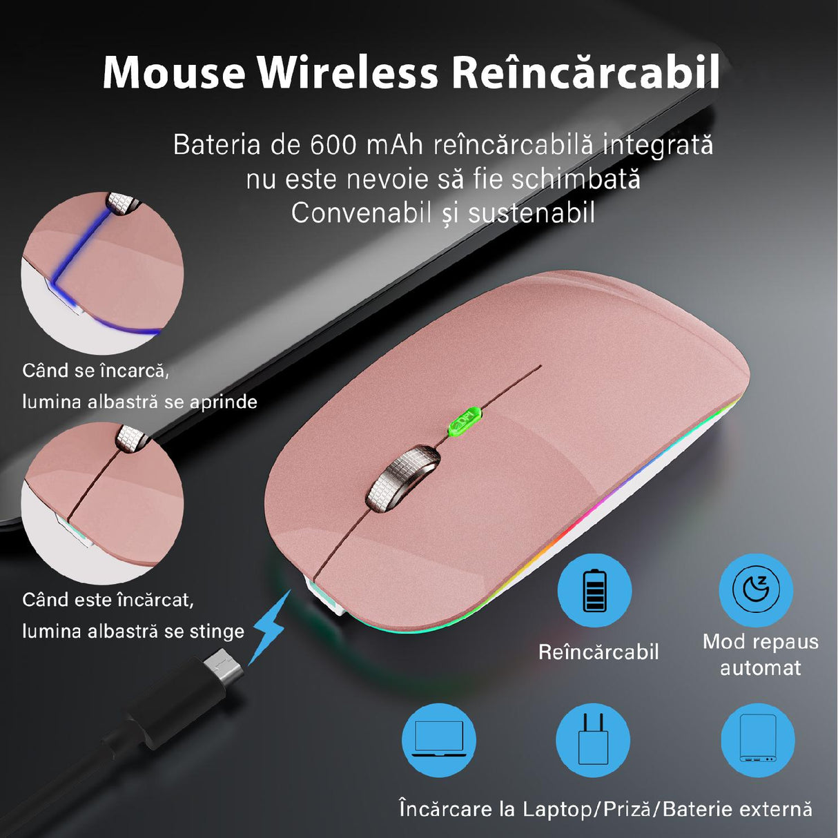 Dual Mouse Bervolo ProX, Jiggler, Rose Gold