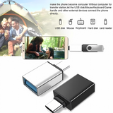 Bervolo adapter USB-C-USB-A 3.0 csatlakozóval, gyorstöltés, alumínium ház, ezüst