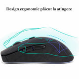 Dual Mouse Bervolo Rainbow Backlight, Black