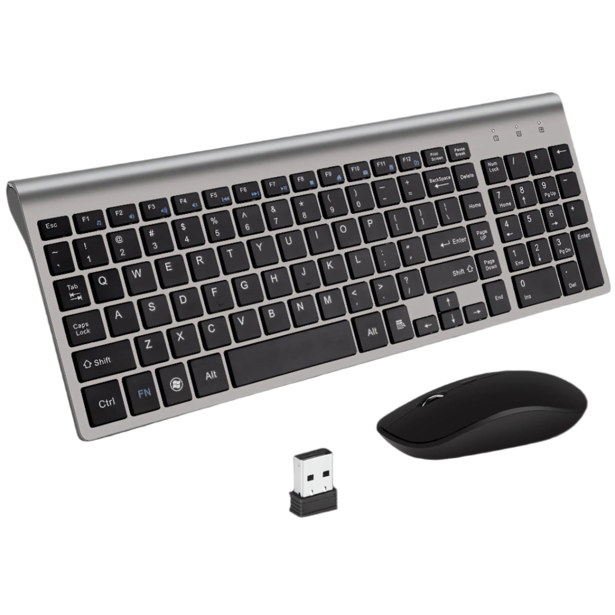 Bervolo Combo Keyboard and Mouse, Gray