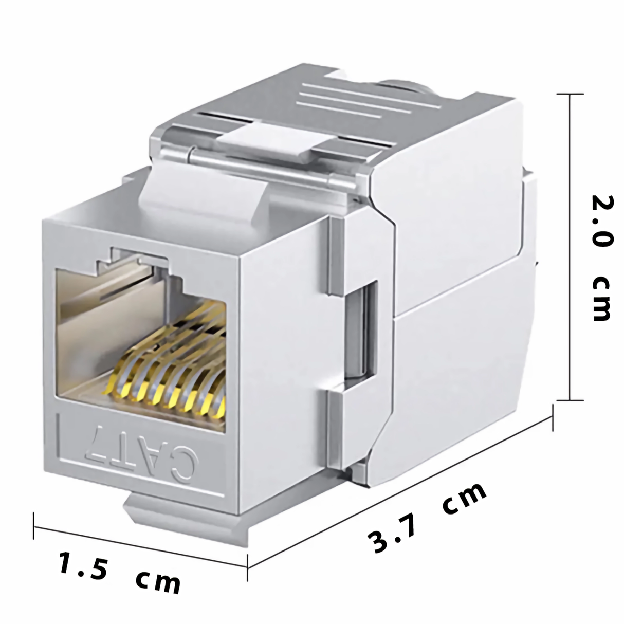 STP CAT 7 Connector Module Shielded Metal Keystone Keystone, No-Tool, Bervolo