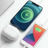 Incarcator Magnetic Wireless Bervolo® MagSafe, Incarcare Rapida 15W Fast-Charging, USB-C, compatibil iPhone 15/14/13/12/11 Pro Max, AirPods Pro, Samsung, Huawei, LG, Xiaomi, Alb