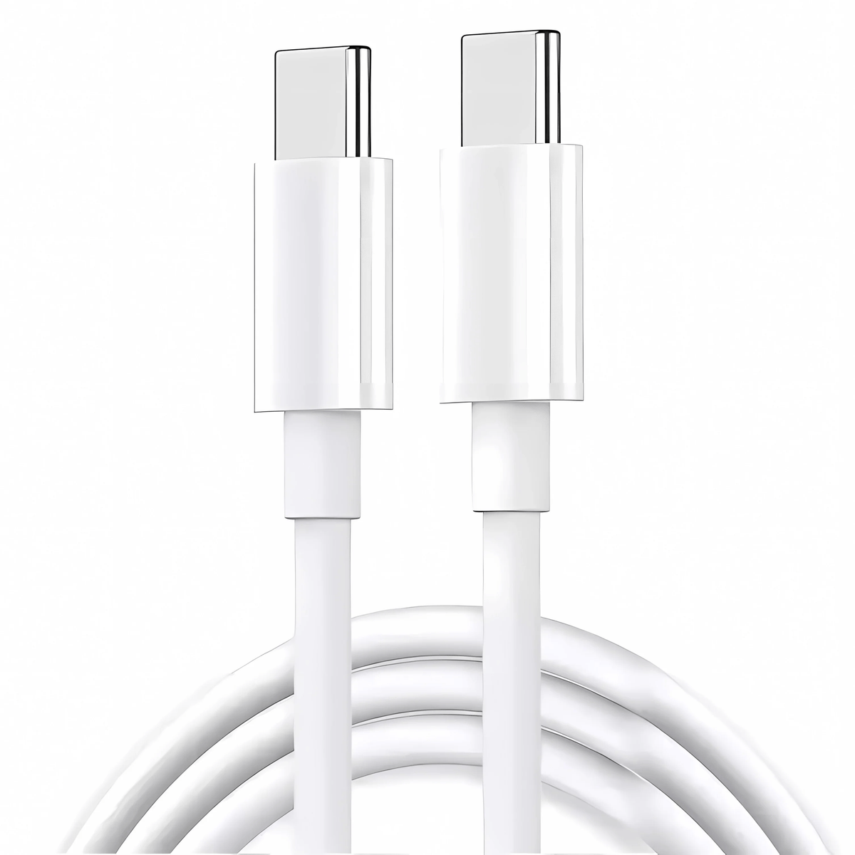 Bervolo® USB-C to USB-C Charging Cable, PD 100W, Universal Fast Charger for All USB-C Devices, MacBook, Laptops, Phones, Tablets, 2 M, White