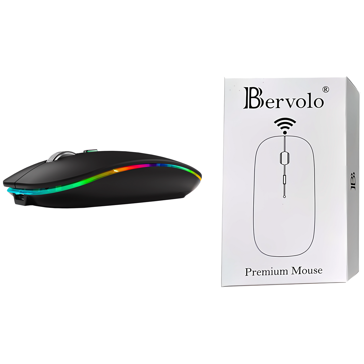 Dual Mouse Bervolo ProX, Jiggler, Black Matt