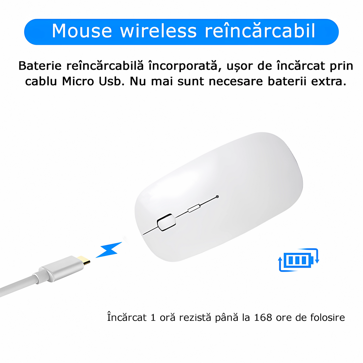 Dual Mouse Bervolo Office, White