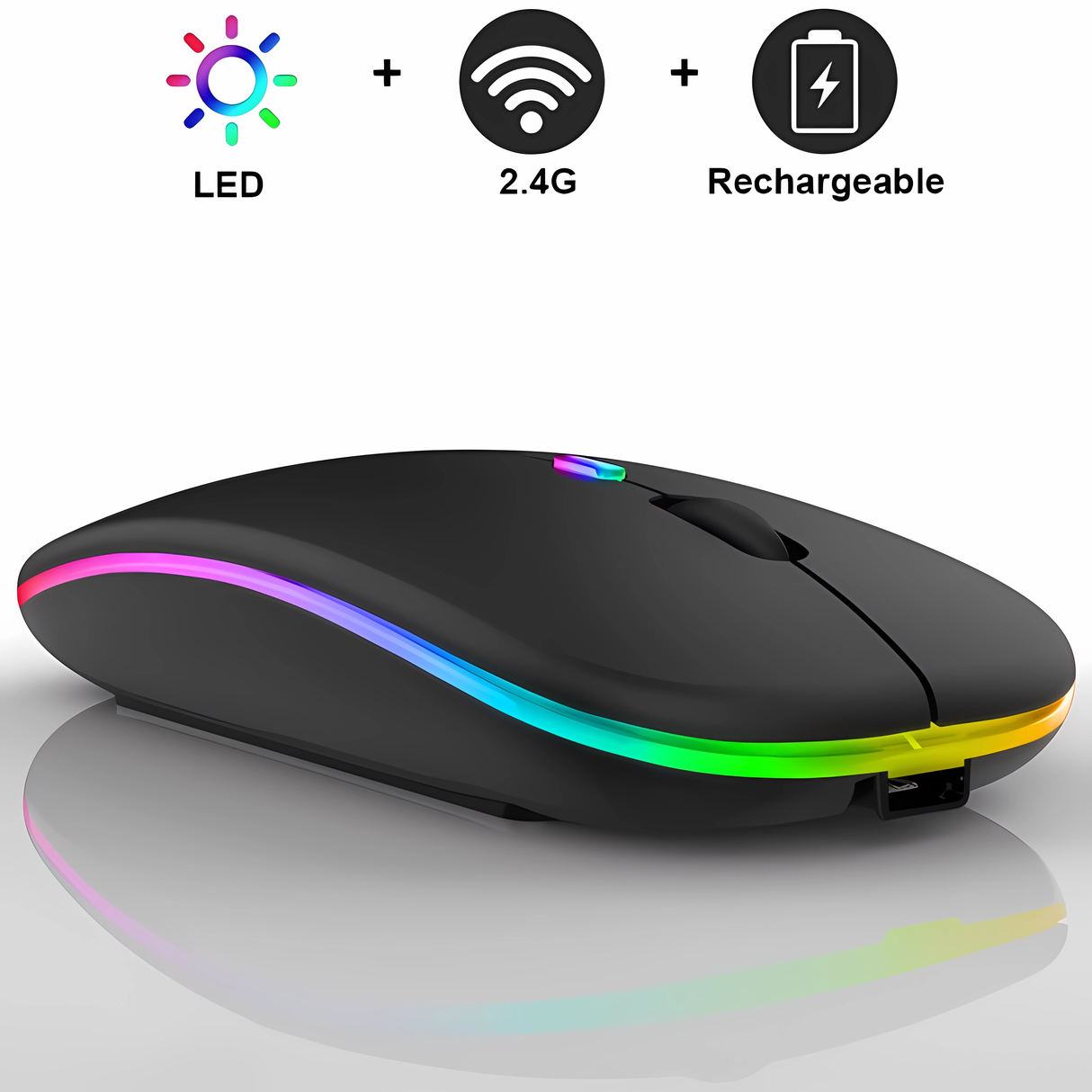 Dual Mouse Bervolo RGB, Black