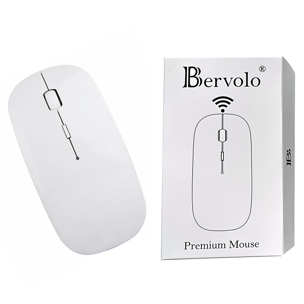 Dual Mouse Bervolo Office, White