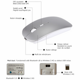 Dual Mouse Bervolo Office, Silver