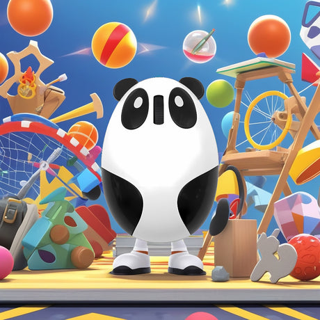 Mouse pentru Copii Bervolo® Panda – Reîncărcabil, Wireless USB 2.4 GHz, 3000 DPI, 3 Butoane, Click Silențios, Ergonomic, pentru Dreptaci și Stângaci, Alb